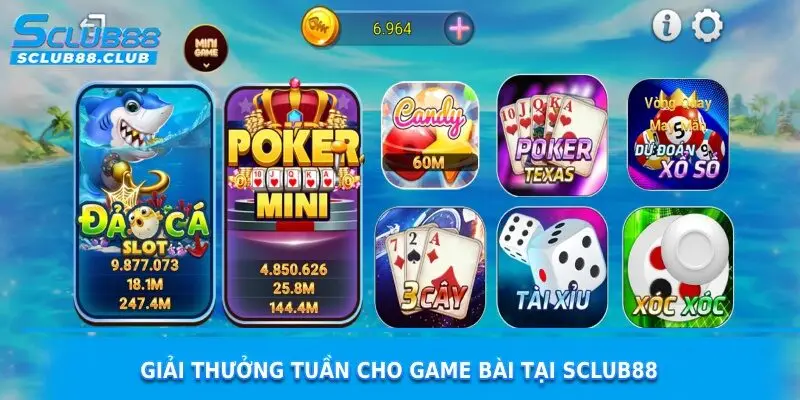 giải thưởng tuần cho game bài sclub88